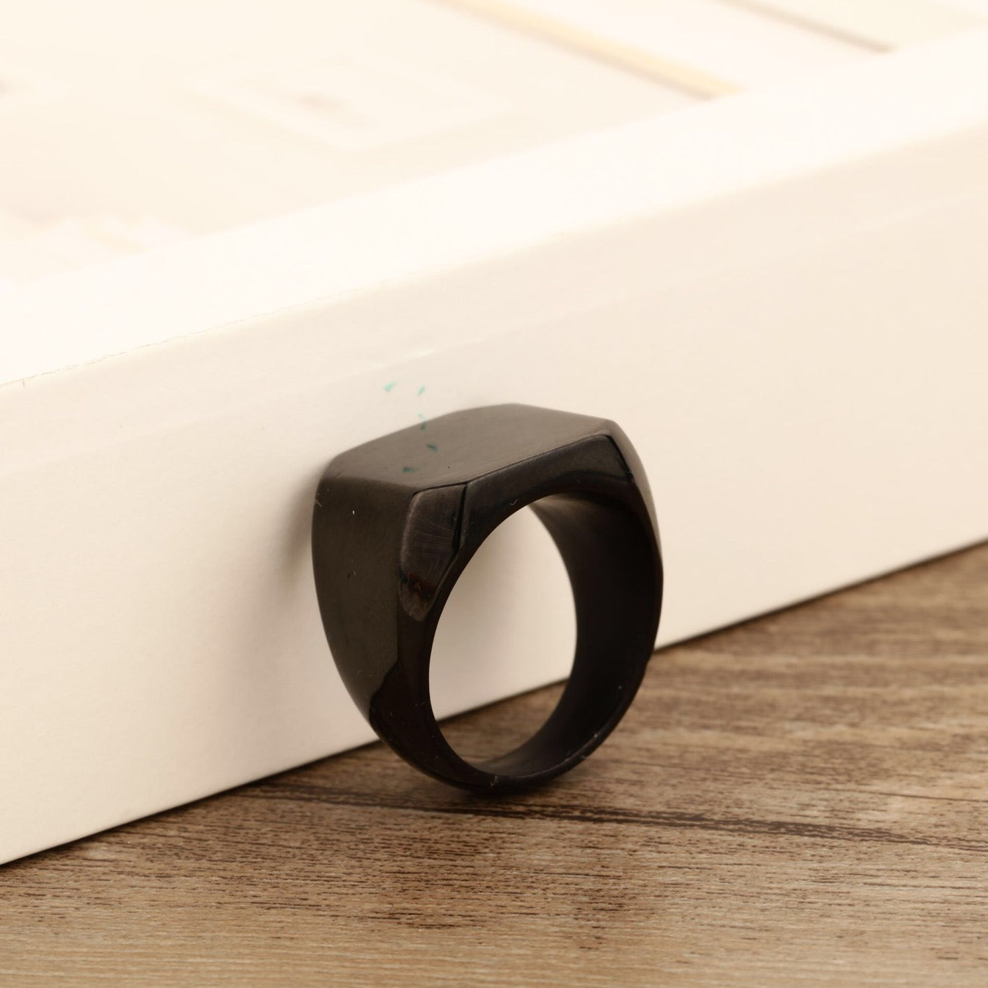 A stylish Simple Square Ring made of durable alloy, showcasing a modern geometric design.