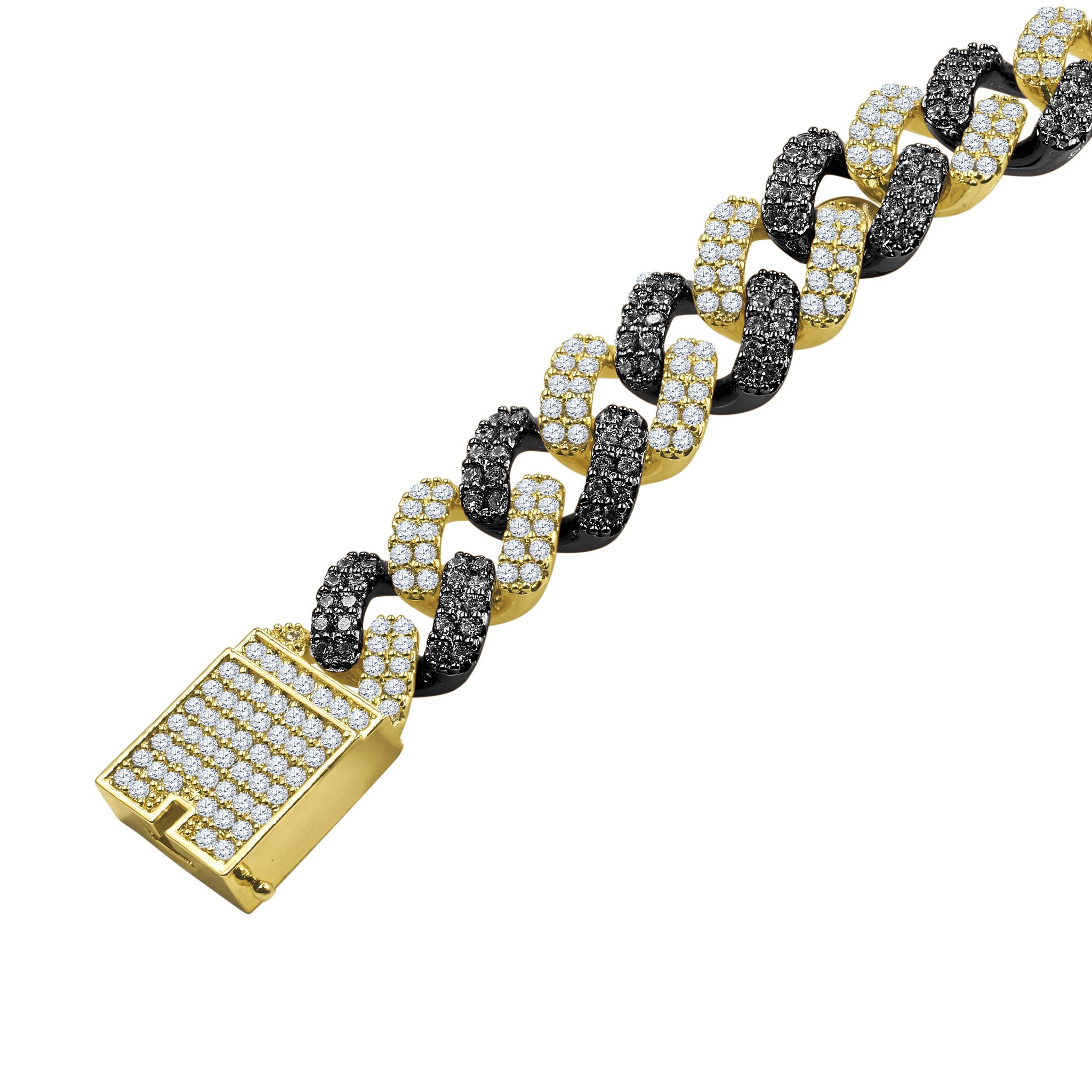 SINUOUS CZ Bracelet showcasing a tortuous design with AAA cubic zirconia stones and 14K yellow gold plating.