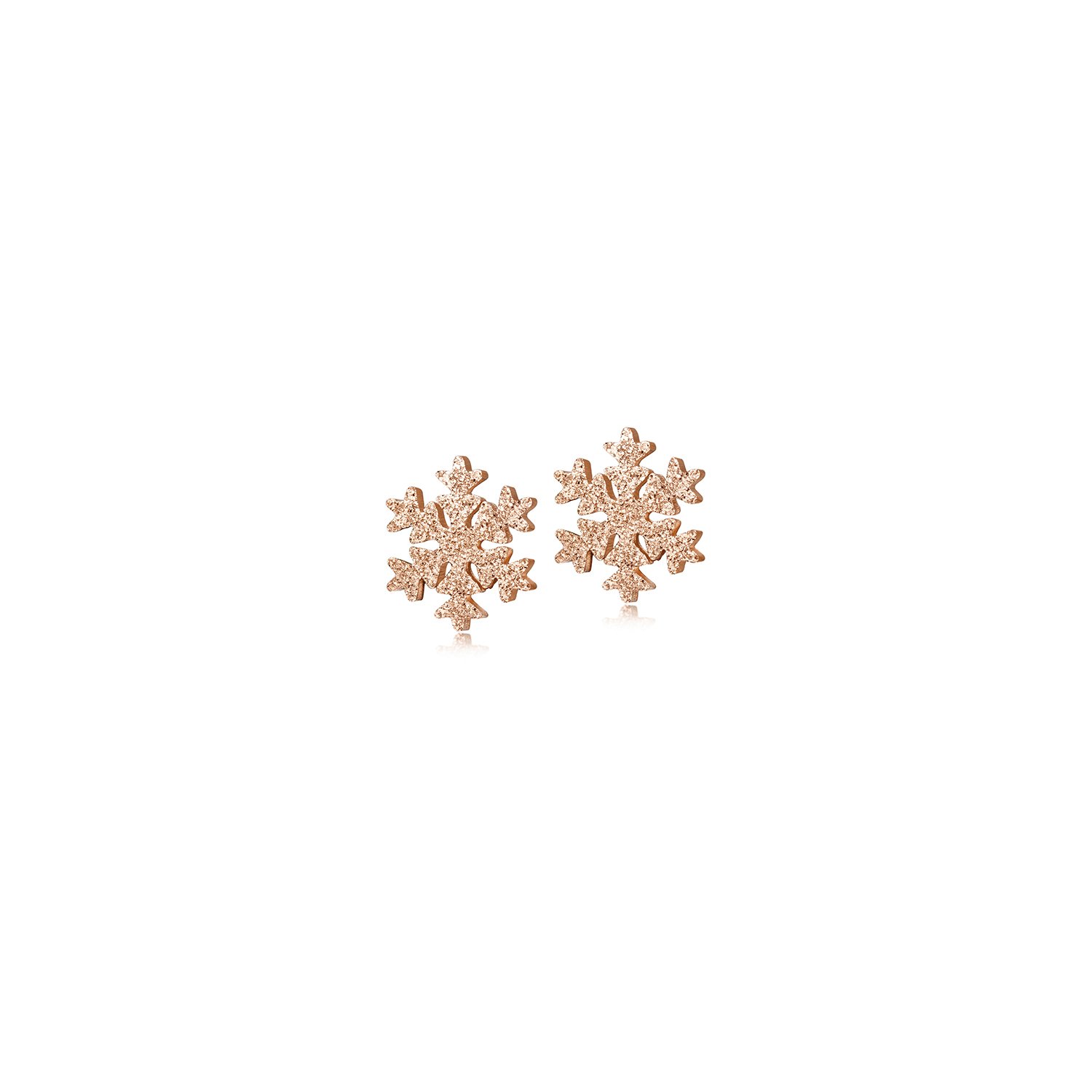 Elegant Snowflake CZ Studs made from hypoallergenic stainless steel with sparkling cubic zirconia.