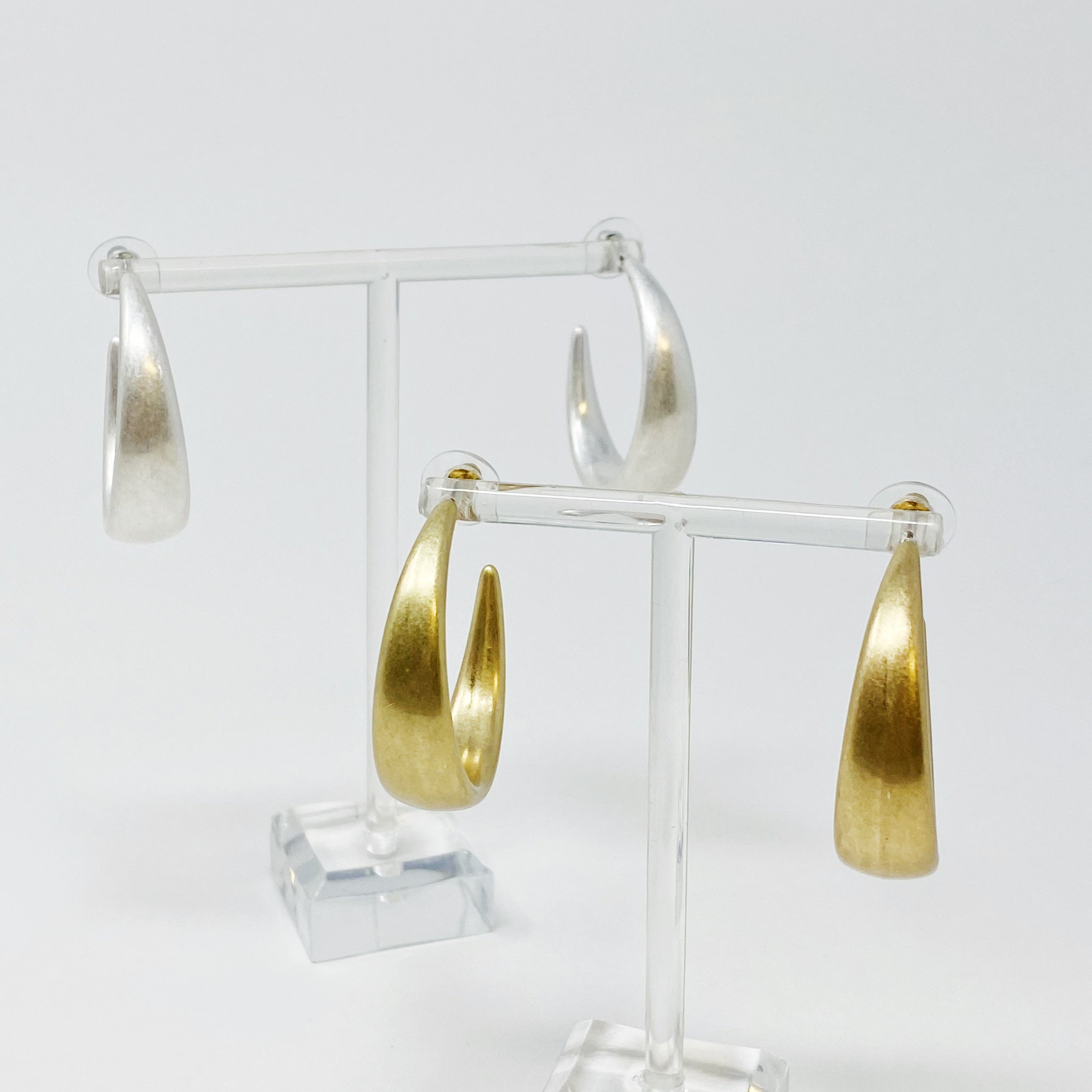 So Perfect Daily Hoop Earrings in gold and silver finish, lightweight and stylish, perfect for everyday wear.