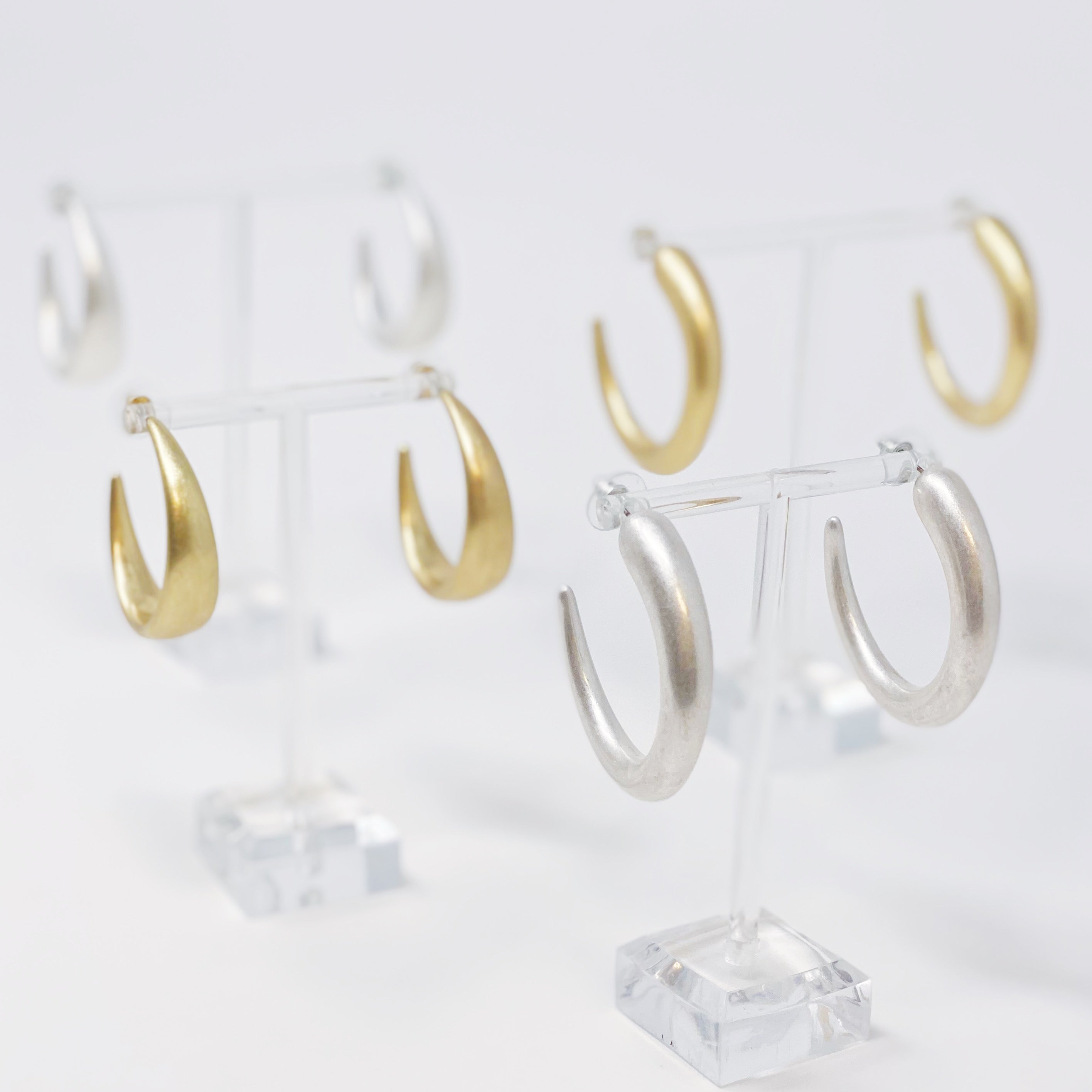 So Perfect Daily Hoop Earrings in gold and silver finish, lightweight and stylish, perfect for everyday wear.