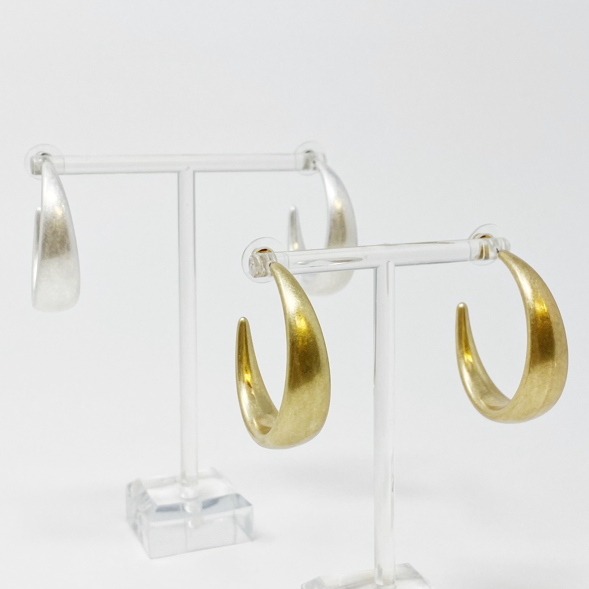 So Perfect Daily Hoop Earrings in gold and silver finish, lightweight and stylish, perfect for everyday wear.