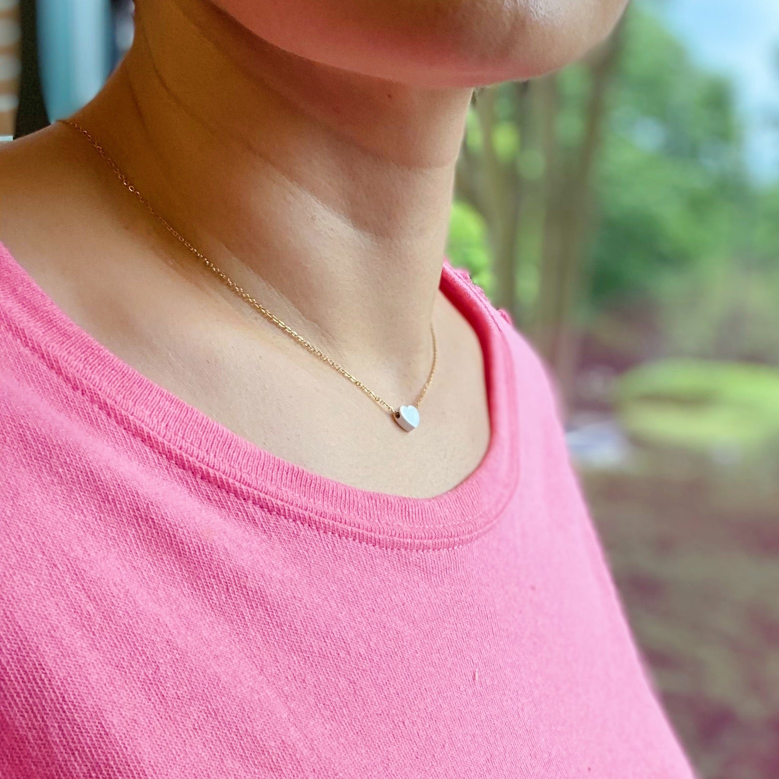 So Very Loved Heart Necklace featuring a colorful heart pendant on a gold plated chain, perfect for everyday wear.