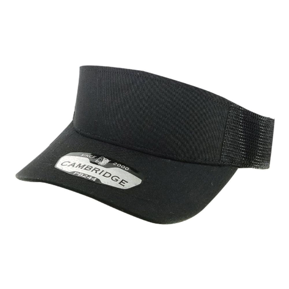 A pack of six solid sun visor hats in various colors, showcasing their curved visor and adjustable velcro closure.