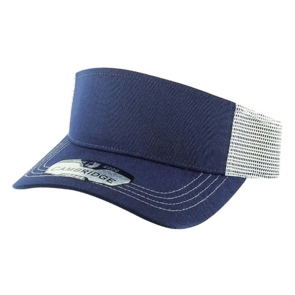 A pack of six solid sun visor hats in various colors, showcasing their curved visor and adjustable velcro closure.