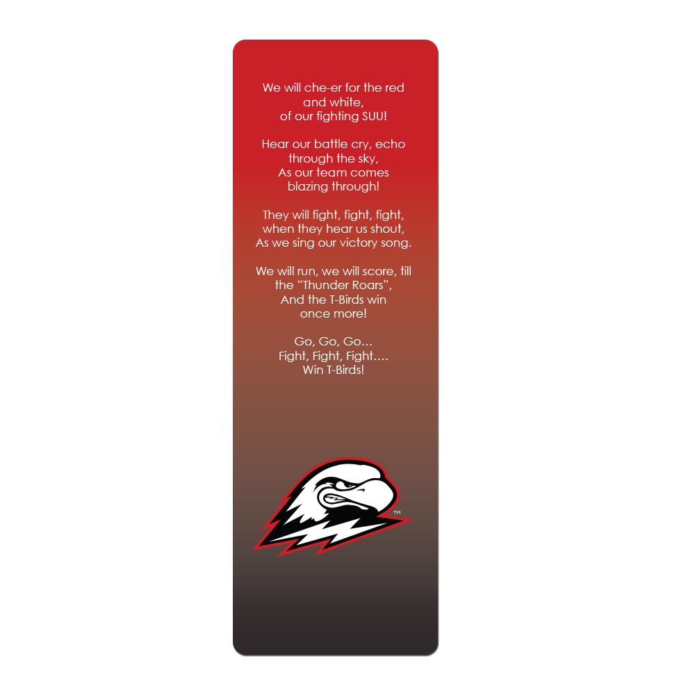 Southern Utah University pin and bookmark set featuring the university logo and fight song.