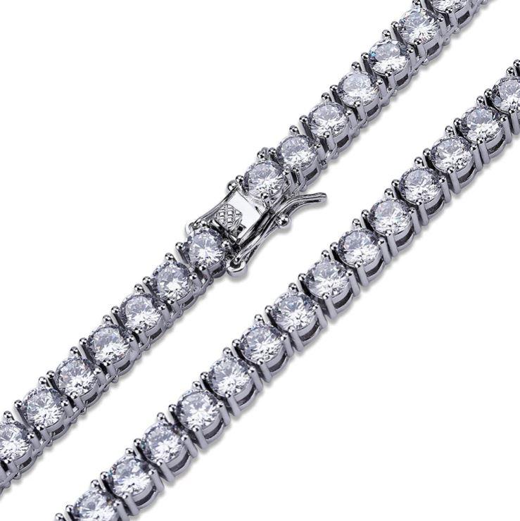 SPARKLE 3MM 925 Tennis Choker featuring cubic zirconia stones set in 925 silver metal, showcasing a glamorous and elegant design.