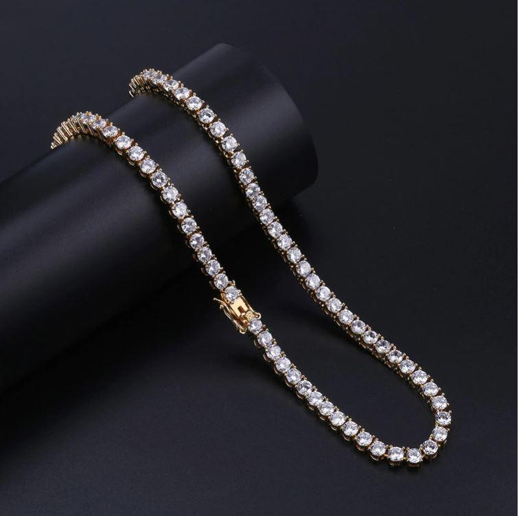 SPARKLE 3MM 925 Tennis Choker featuring cubic zirconia stones and 925 silver metal, elegantly displayed on a soft background.