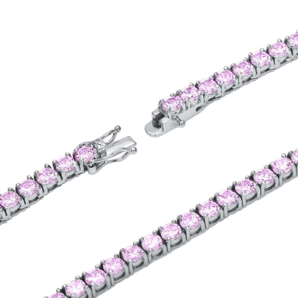 SPARKLE 3MM 925 Tennis Choker featuring cubic zirconia stones on a silver chain, showcasing elegance and glamour.