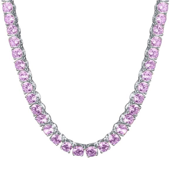 SPARKLE 3MM 925 Tennis Choker featuring cubic zirconia stones on a silver chain, showcasing elegance and glamour.