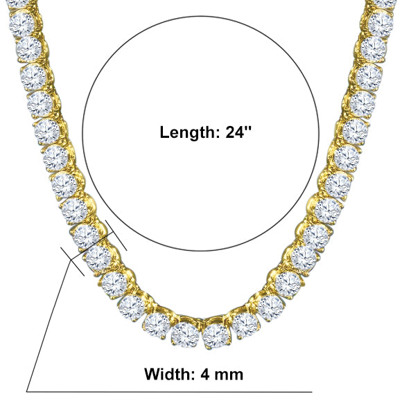 SPARKLE 925 Silver Tennis Chain featuring 3mm cubic zirconia stones, elegantly designed for a glamorous look.