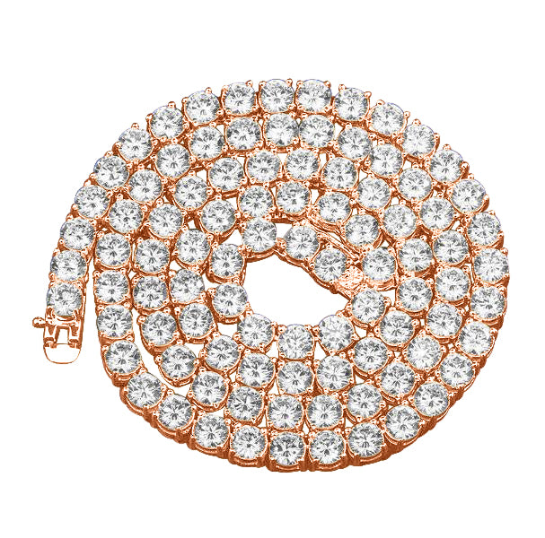 SPARKLE 925 Silver Tennis Chain featuring 4mm cubic zirconia stones, showcasing elegance and glamour.