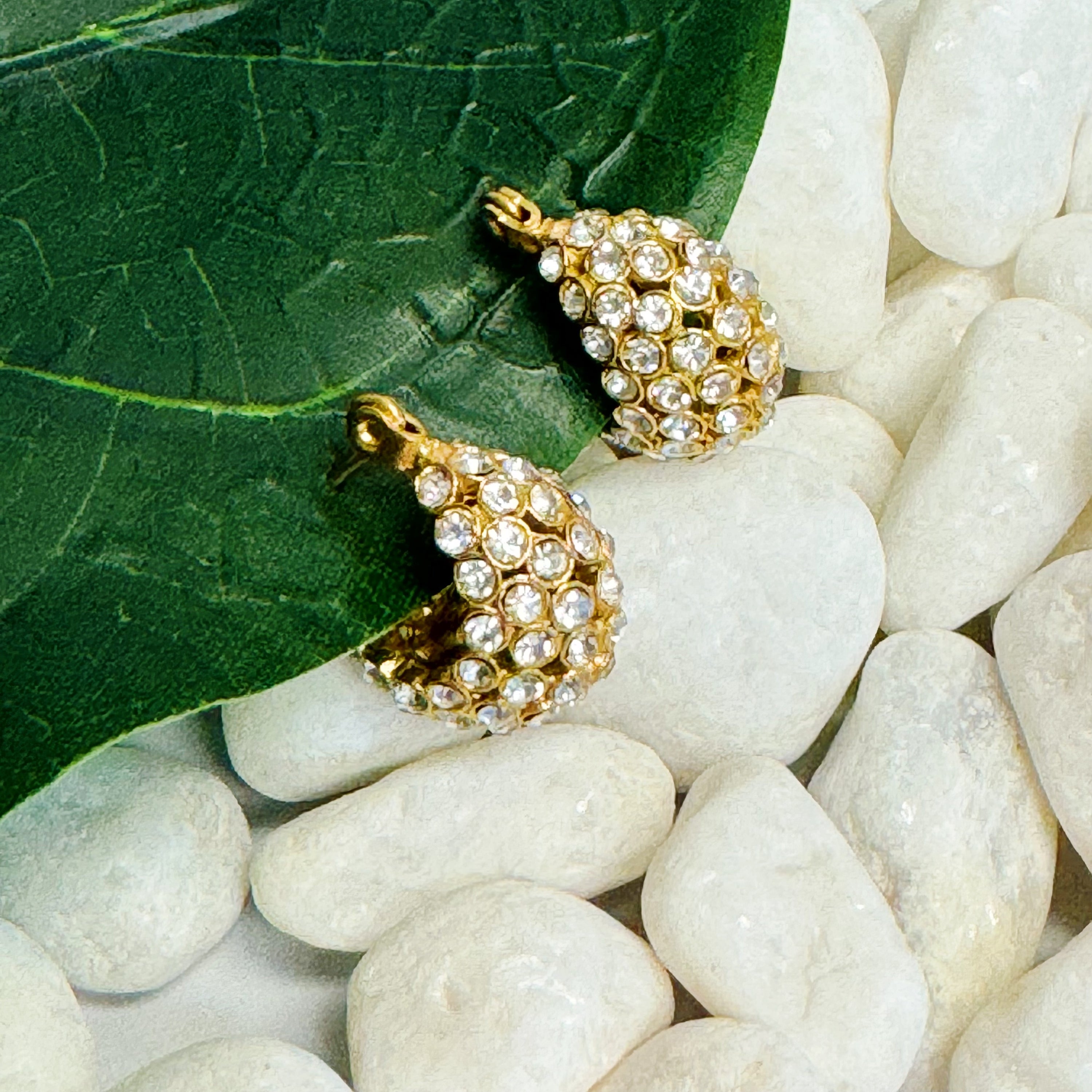 Elegant Sparkle Knit Classy Hoop Earrings featuring a chic knit pattern and subtle sparkle, crafted from 18k gold plated stainless steel.