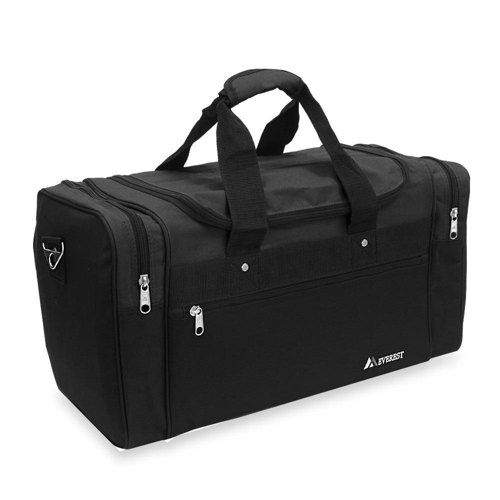 Large Sports Duffel bag in a sporty two-tone design with adjustable shoulder strap and multiple compartments.