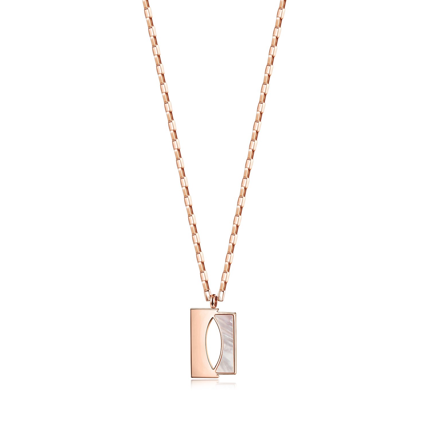 Elegant Square Shell Necklace made of 316L surgical stainless steel with 14K gold PVD plating, showcasing its unique design and luxurious finish.