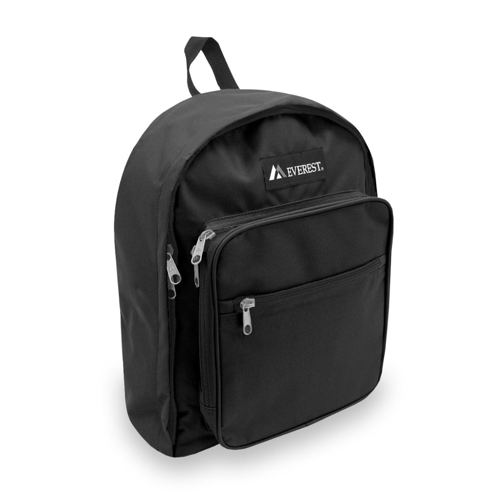 A classic two-tone STANDARD BACKPACK featuring a front organizer and spacious main compartment, made from durable 600D polyester.