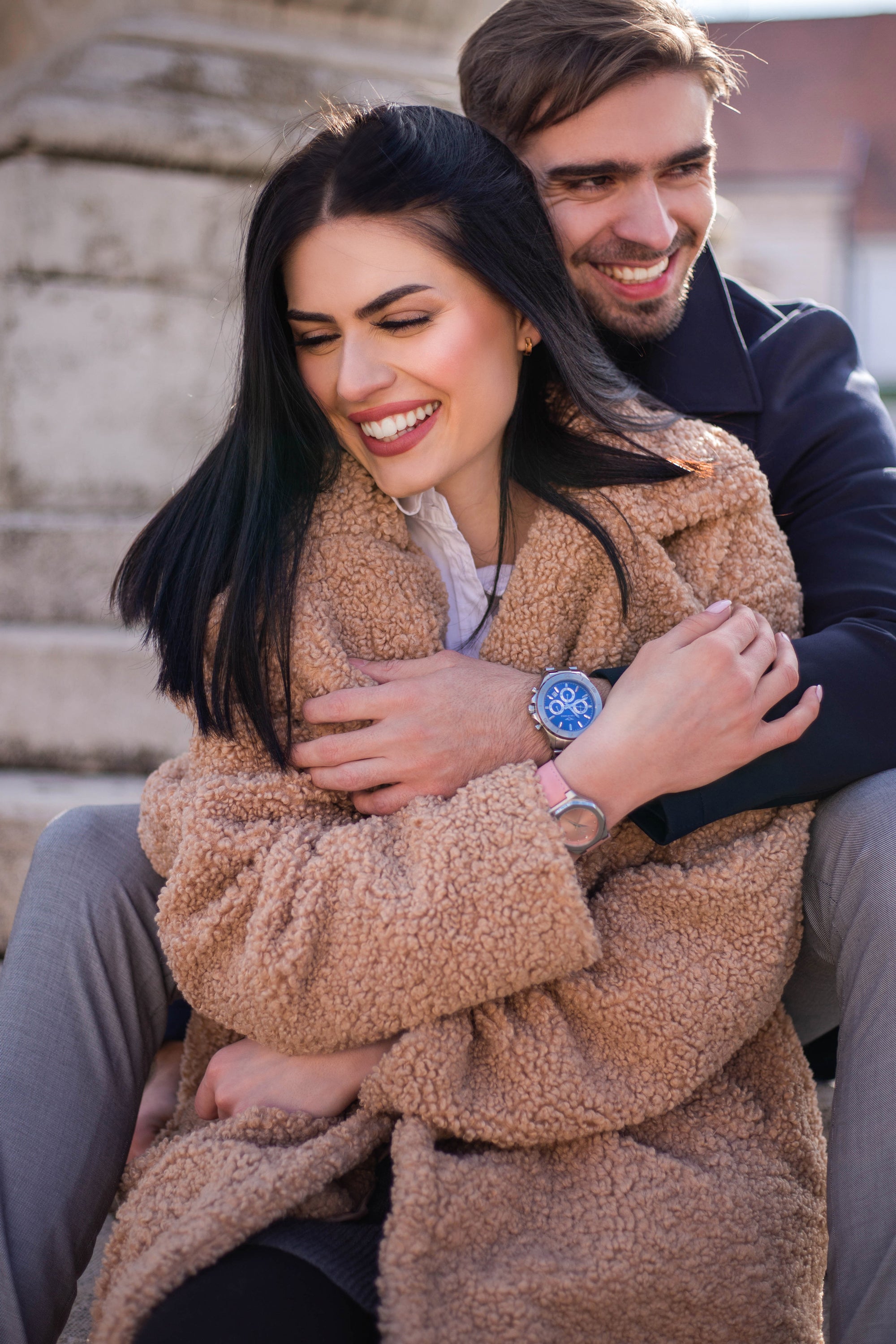 Stellar Silver - Blush watch featuring a stainless steel case, Sunray dial, and stud hour markers, perfect for elegant occasions.