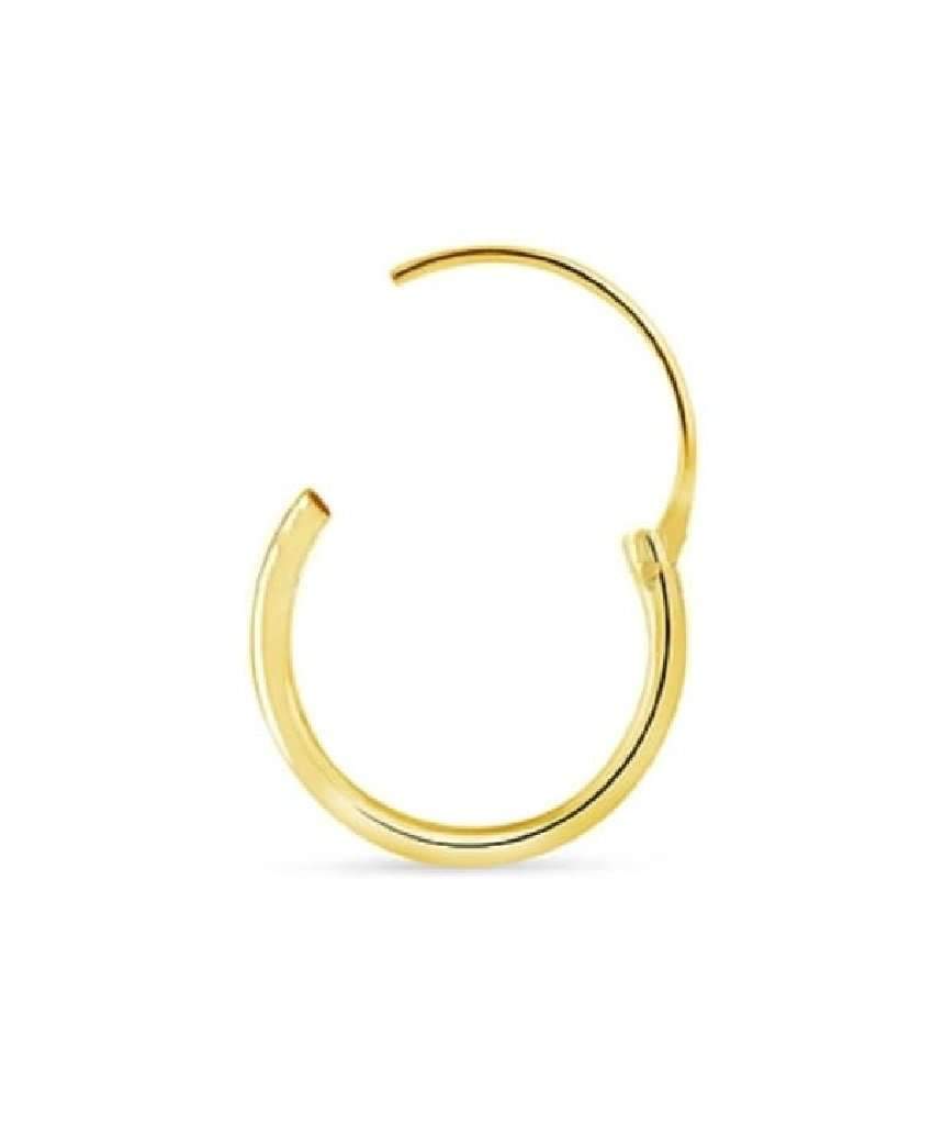 A pair of Sterling Silver Huggie Hoops showcasing their elegant design and quality craftsmanship, available in silver, gold, and rose gold.