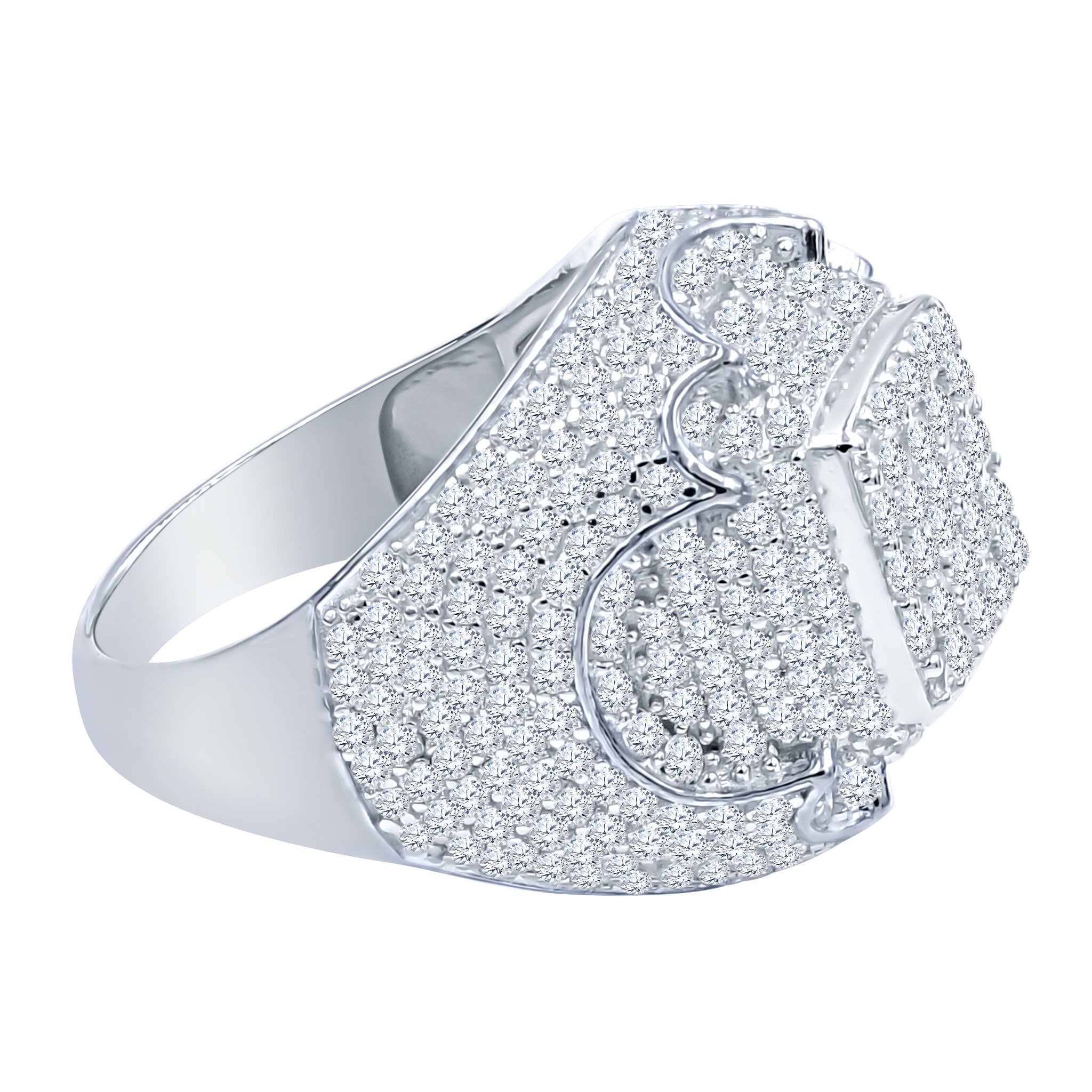 STEEZY Silver Ring featuring cubic zirconia stones set in 925 Sterling Silver, showcasing elegance and craftsmanship.