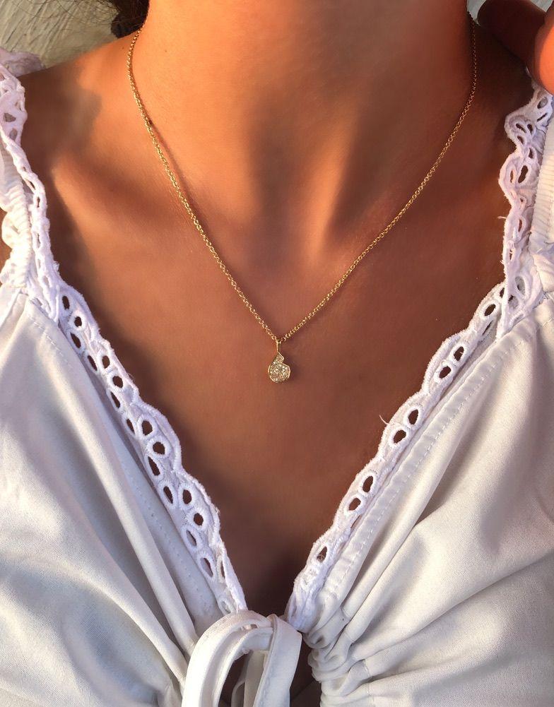 Street Cycle Open Teardrop Diamond Pendant in 14K Yellow Gold Vermeil, featuring genuine diamonds and a delicate design on an 18-inch cable chain.