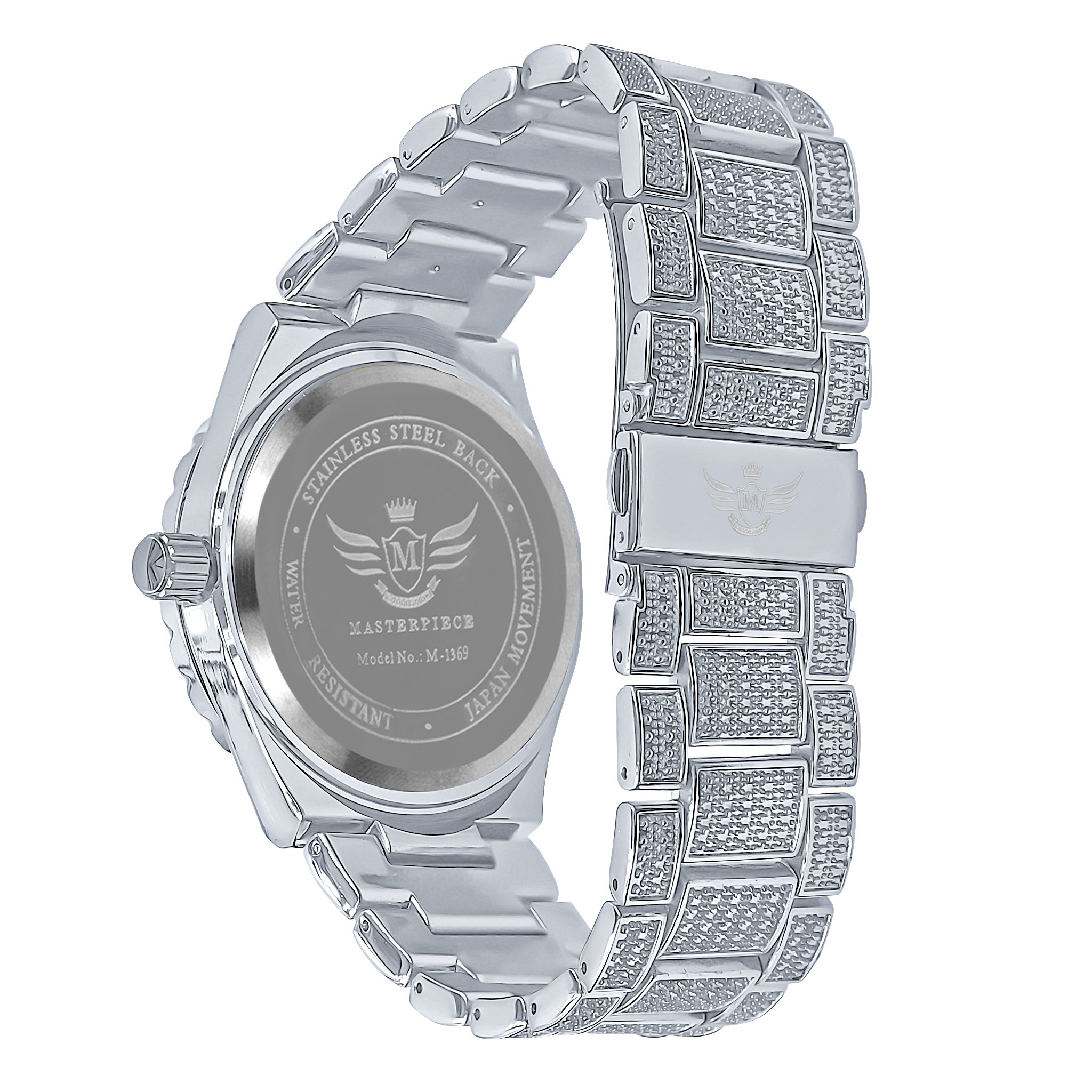 Stylish STYLIN Hip Hop Metal Watch featuring a bling metal design, Roman hour indicators, and a luxurious CZ stone bezel.