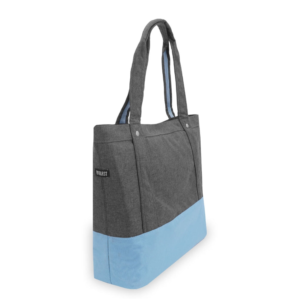 Stylish Tablet Tote Bag in trendy two-tone colors with padded tablet sleeve and outer pocket.