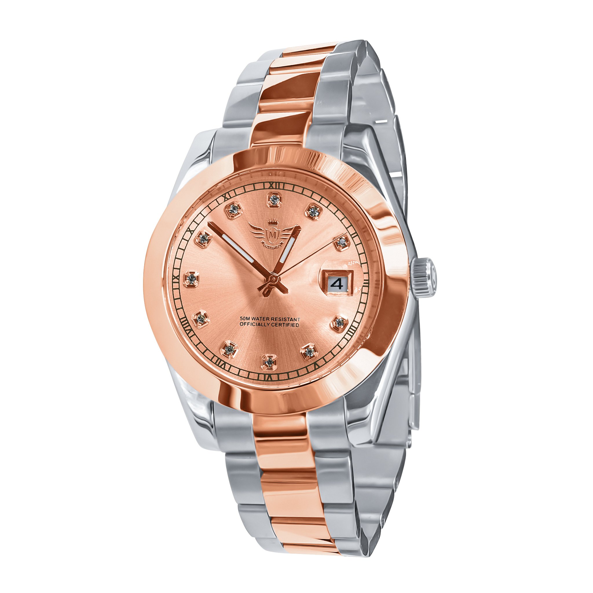 SUBTILIS Steel Watch I 5306818 featuring a dazzling dial with CZ stones and a polished stainless steel band.