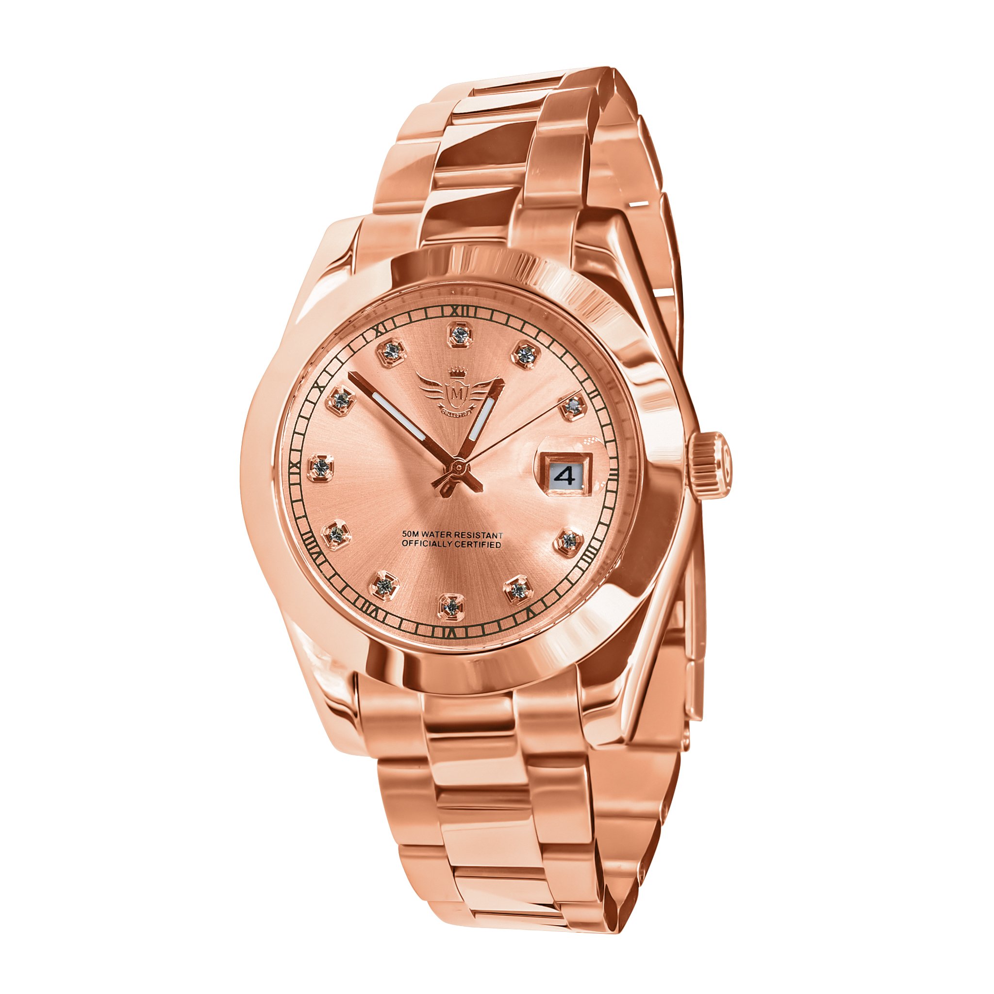 SUBTILIS Steel Watch I 530685 featuring a dazzling dial with CZ stones and a polished stainless steel band.