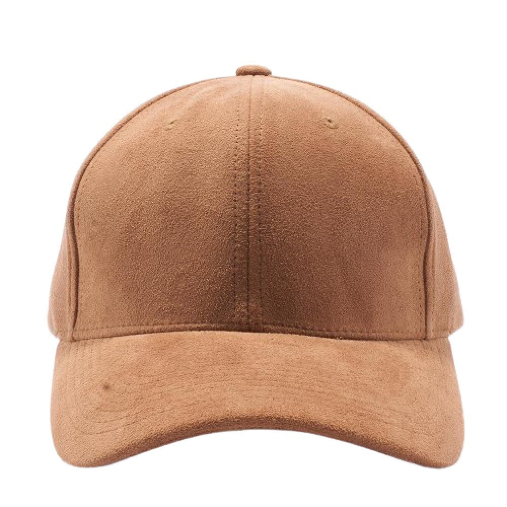 A pack of six stylish suede baseball caps in various colors, featuring a flat visor and adjustable velcro closure.