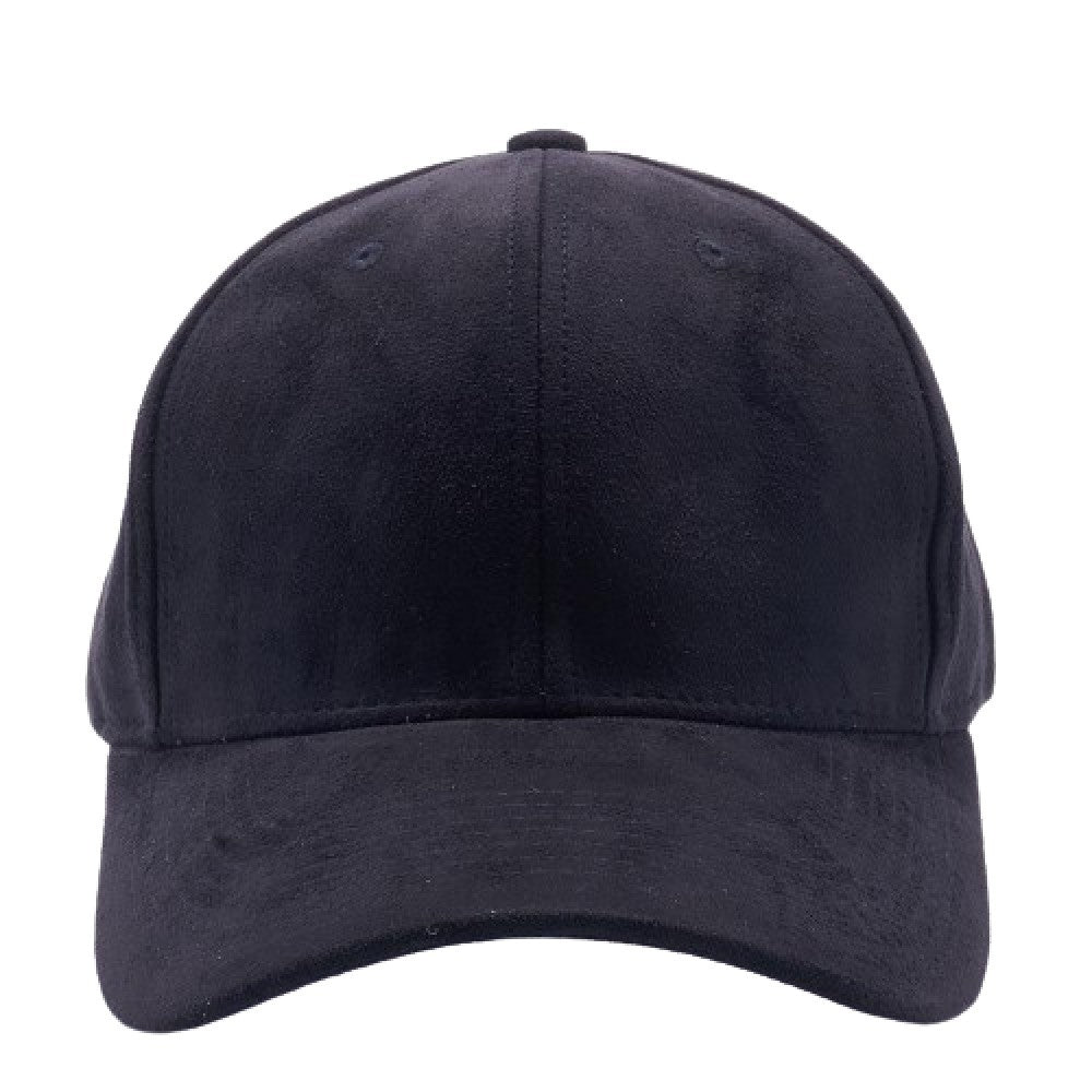 A pack of six stylish suede baseball caps in various colors, featuring a flat visor and adjustable velcro closure.