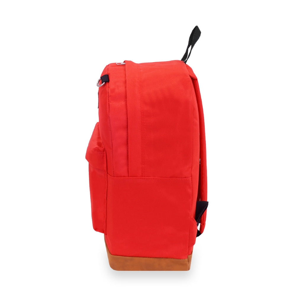 A stylish Suede Bottom Backpack in a foldable design, showcasing its dual zippered compartments and adjustable shoulder strap.