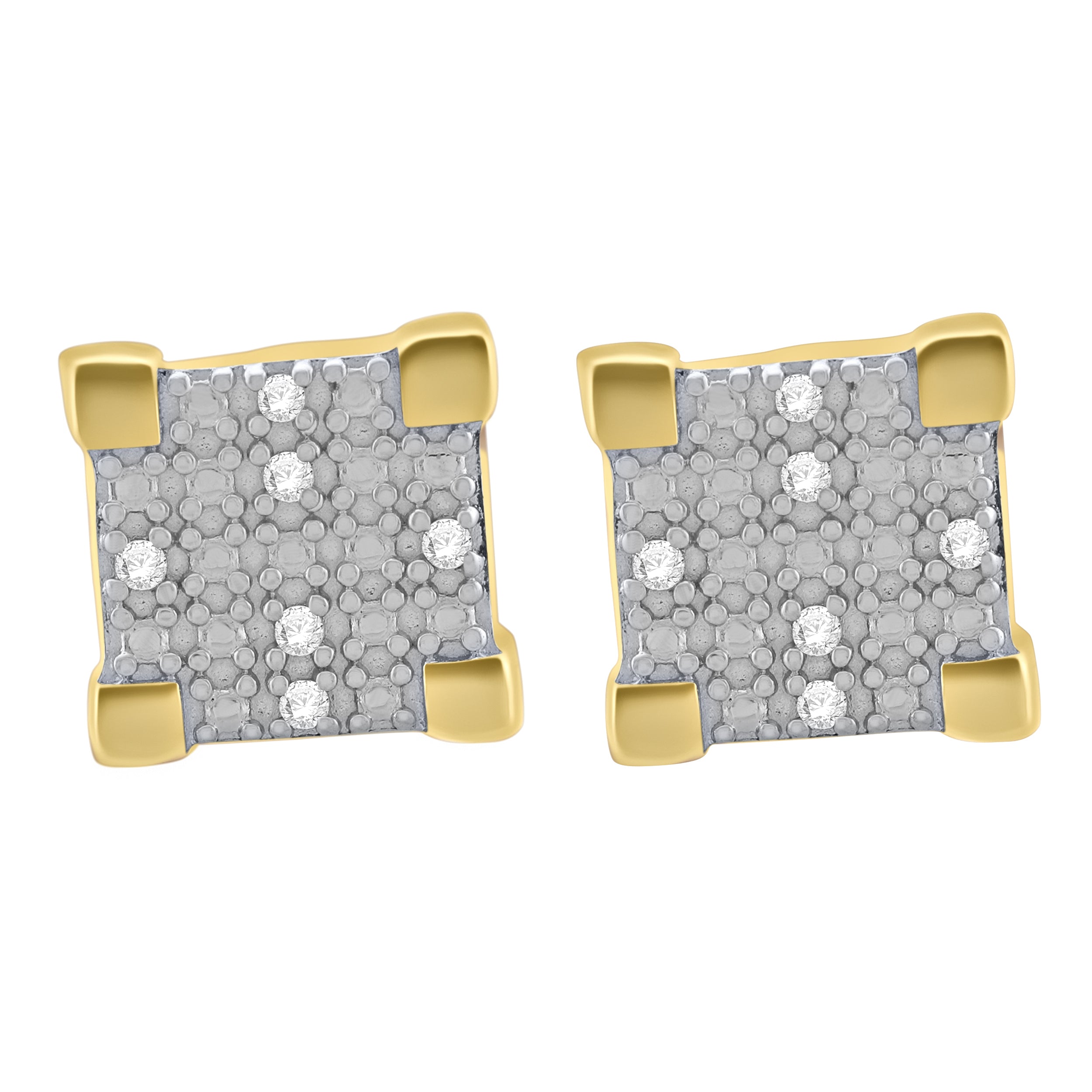 SUPERLATIVO Ear Blings featuring minute diamonds, elegantly designed earrings in a stylish presentation.