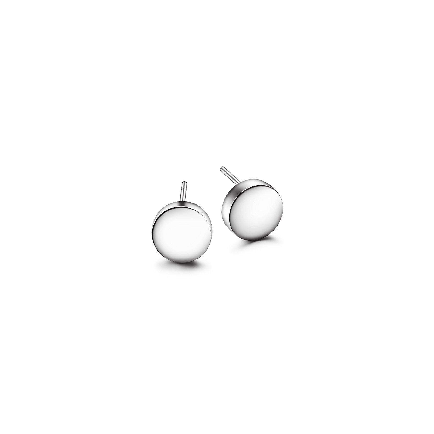 Elegant thumbtack stud earrings made from hypoallergenic stainless steel with 14K gold PVD plating.