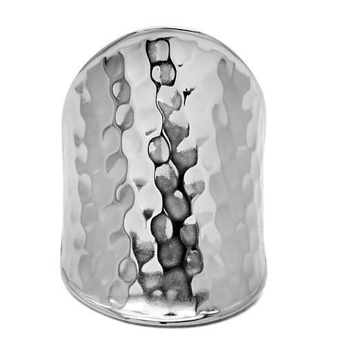 TK140 High Polished Stainless Steel Ring with a sleek, shiny finish and no stone, showcasing its minimalist design.