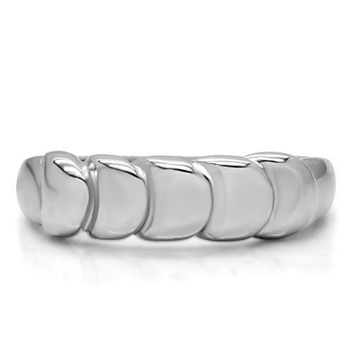 TK159 High Polished Stainless Steel Ring with a sleek, shiny finish, showcasing its minimalist design without any stones.