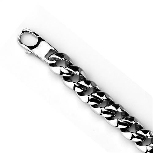 TK1975 High Polished Stainless Steel Bracelet showcasing a sleek design with a shiny finish, perfect for any occasion.