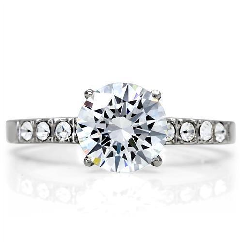 Diamond engagement ring with side stones.