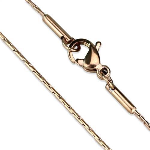 TK2439R IP Rose Gold Stainless Steel Chain, showcasing its elegant design and luxurious finish.