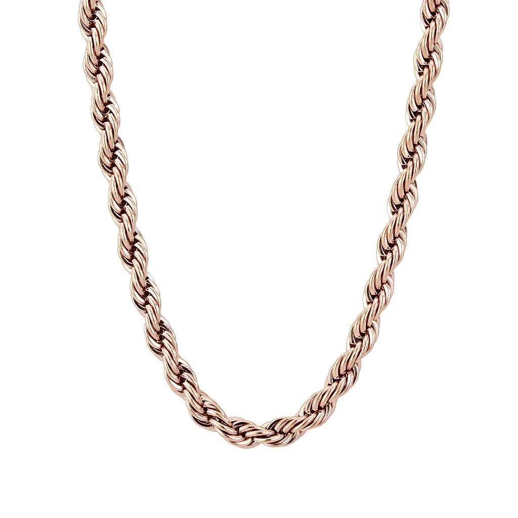 TK2433R IP Rose Gold Stainless Steel Chain showcasing its elegant design and lightweight structure.