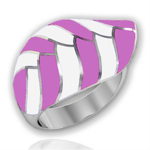 TK226 High Polished Stainless Steel Ring with a sleek, shiny finish, showcasing its minimalist design without any stones.