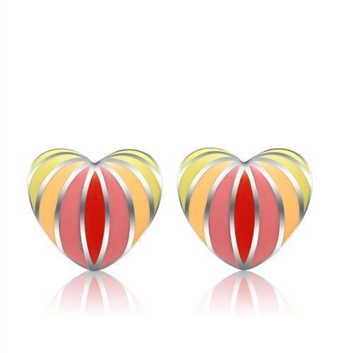 TK269 high polished stainless steel earrings with a sleek design, showcasing their shiny finish and lightweight structure.