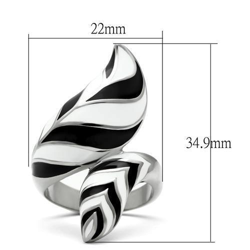 TK227 High Polished Stainless Steel Ring with a sleek, shiny finish, showcasing its minimalist design without any stones.