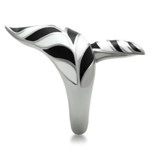 TK227 High Polished Stainless Steel Ring with a sleek, shiny finish, showcasing its minimalist design without any stones.