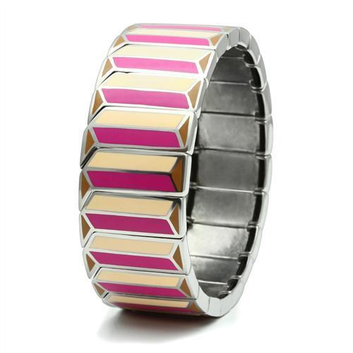 TK299 High Polished Stainless Steel Bracelet showcasing its sleek design and shiny finish.