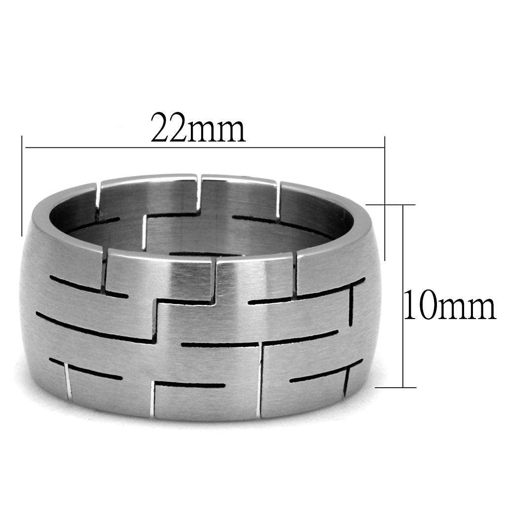 TK2920 High Polished Stainless Steel Ring with a sleek, shiny finish and no stone, showcasing its minimalist design.