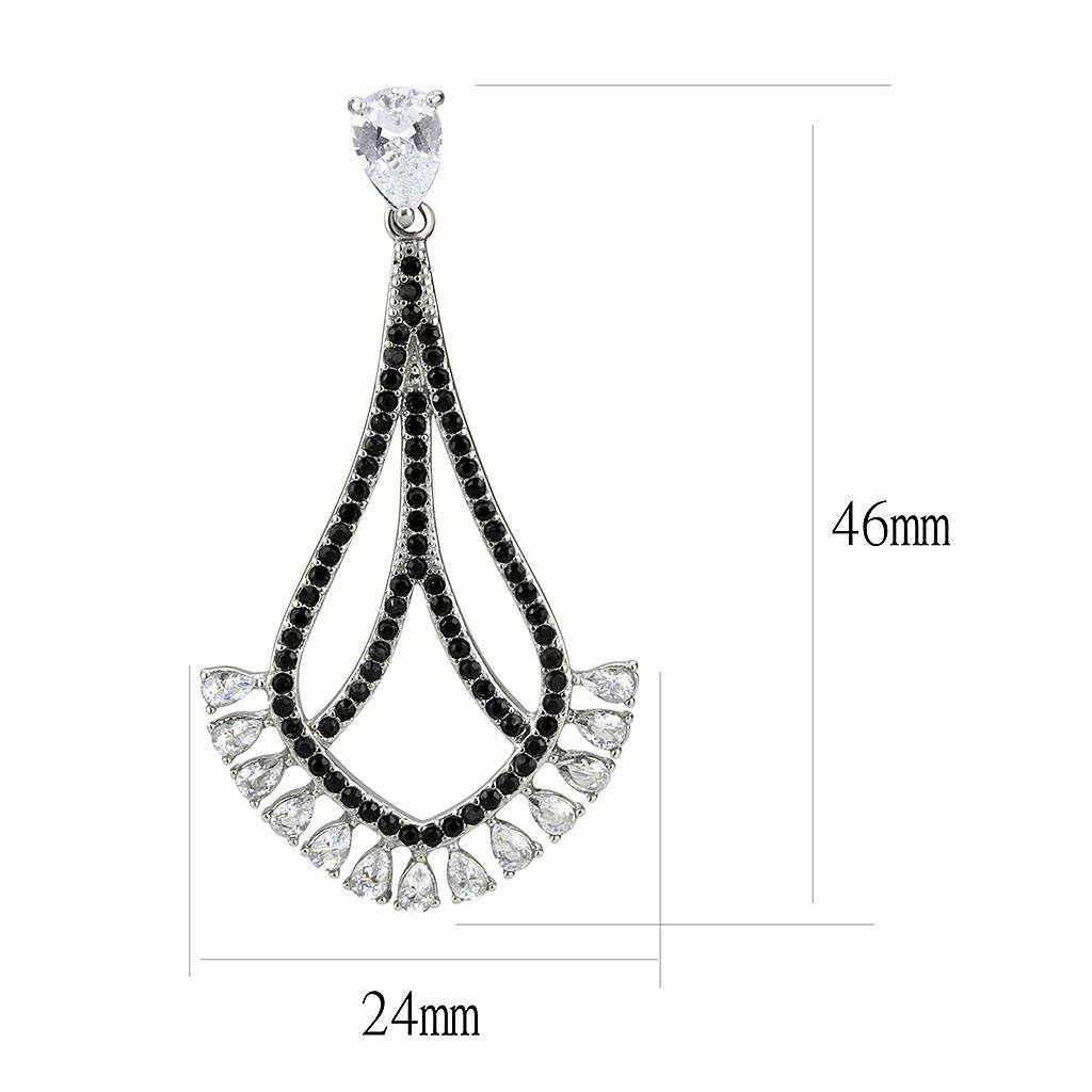 High polished stainless steel earrings featuring AAA grade clear CZ stones, elegantly designed for any occasion.