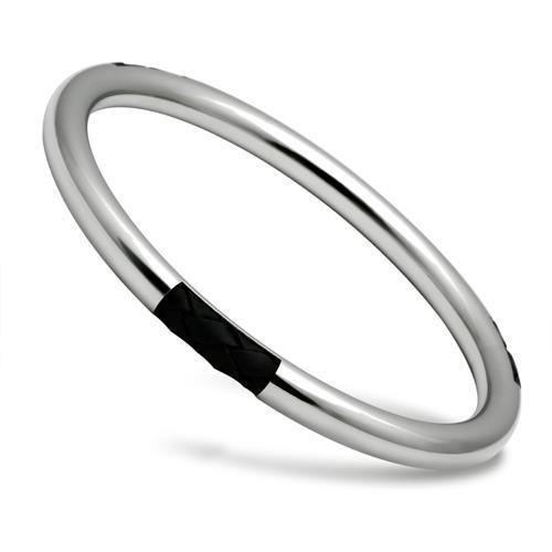 TK404 High Polished Stainless Steel Bangle, showcasing its sleek design and shiny finish.