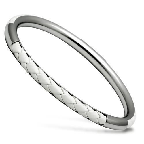 TK405 High Polished Stainless Steel Bangle showcasing its sleek design and shiny finish.