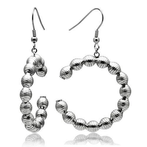 TK429 High Polished Stainless Steel Earrings showcasing a sleek design with a shiny finish, perfect for any occasion.