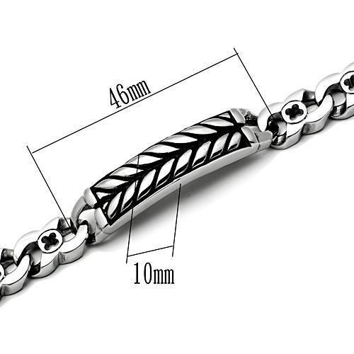 TK438 High Polished Stainless Steel Bracelet showcasing its sleek design and shiny finish.